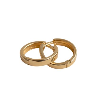 گوشواره طلا امگا دایره (کم اجرت)