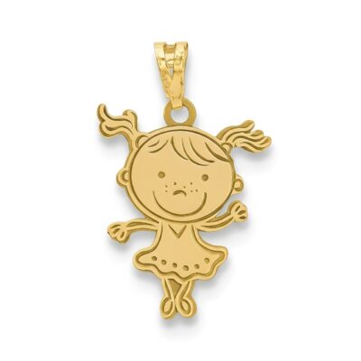 پلاک طلا دختر مو خرگوشی