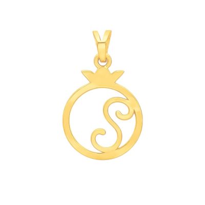 پلاک طلا انار درخشان