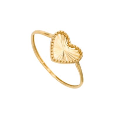 انگشتر طلا مینیمال قلب تراش