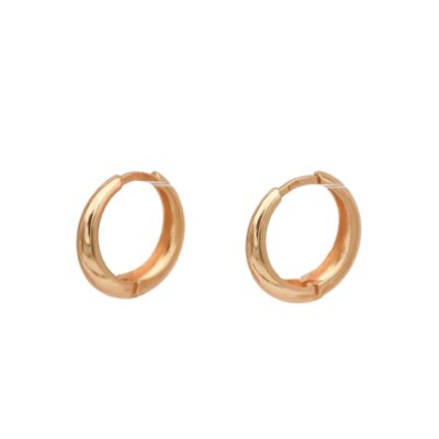 گوشواره طلا حلقه ای آینه ای