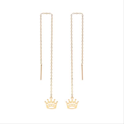 گوشواره طلا بخیه کراون