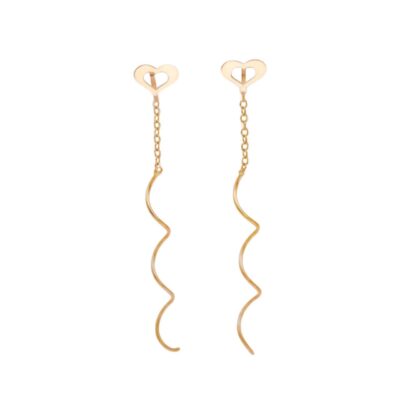 گوشواره طلا سلین قلب تو خالی