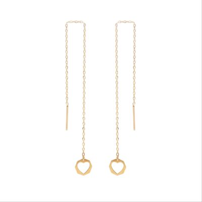 گوشواره طلا بخیه قلب