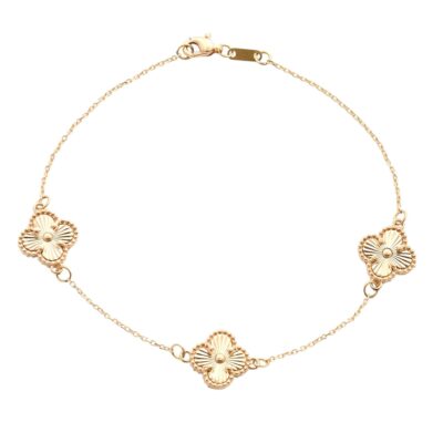 دستبند طلا تری ونکلیف تراش (کم اجرت)