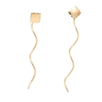 گوشواره طلا سلین مربع