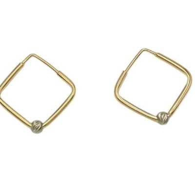 گوشواره طلا البرنادو لوزی (کم اجرت)