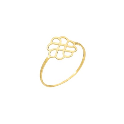 انگشتر طلا گل هندسی