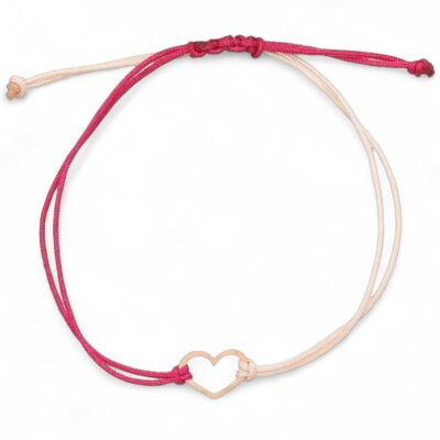 دستبند طلا قلب ساده