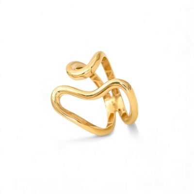 انگشتر طلا موج طلا (کم اجرت)