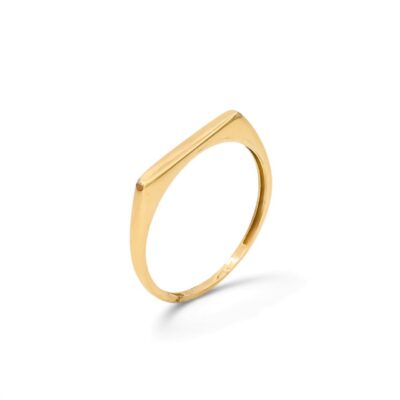 انگشتر طلا نیم بیضی