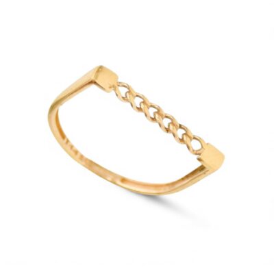 انگشتر طلا نیم بیضی کارتیر