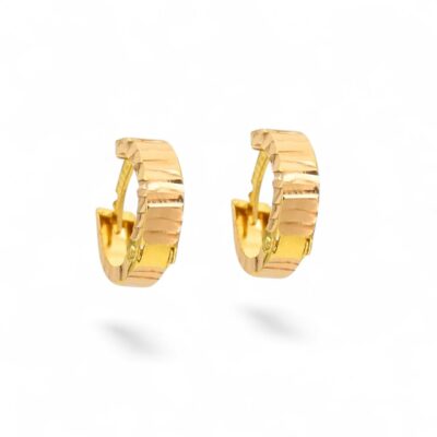 گوشواره طلا حلقه ای تراش x (کم اجرت)