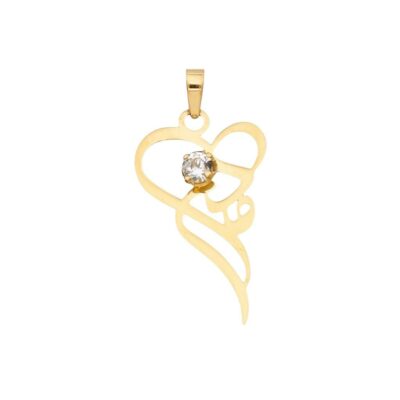 پلاك طلا مادرم سوليتر