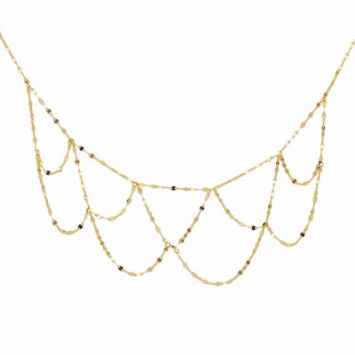 گردنبند طلا پولکی کنگره ای