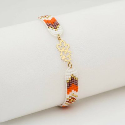 دستبند طلا برگ پاییزی میوکی