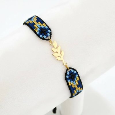 دستبند طلا برگ زیتون میوکی