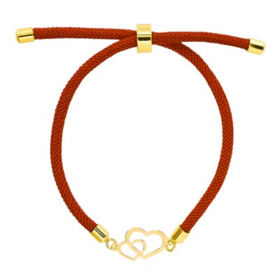 دستبند طلا قلب در قلب B