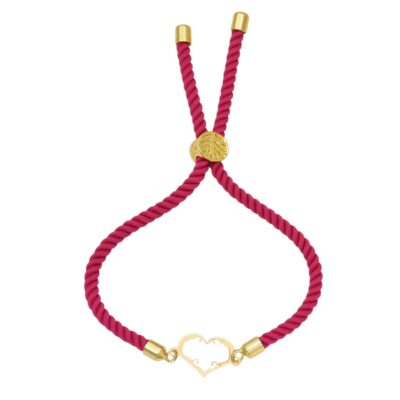 دستبند طلا قلب کلاسیک