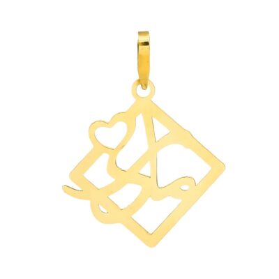 پلاک طلا مادر لوزی