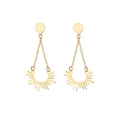 گوشواره طلا آویز سان رایز