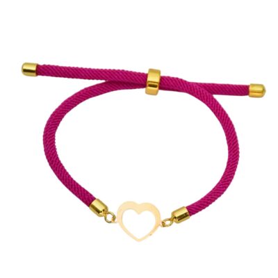 دستبند طلا قلب پیور x