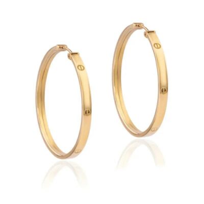 گوشواره طلا حلقه ای لاو کارتیر