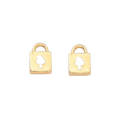 گوشواره طلا قفل H