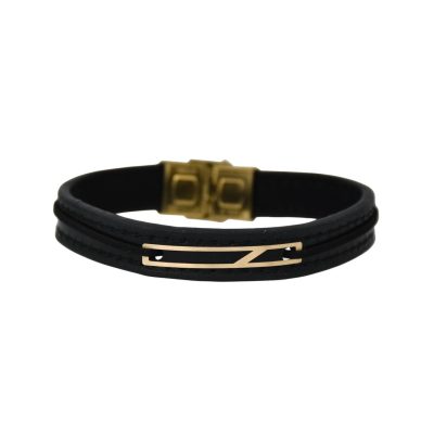 دستبند طلا مردانه موازی x