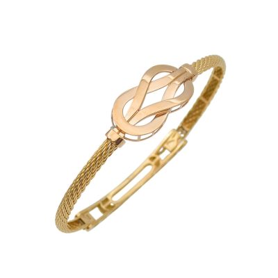 بنگل طلا هرمس قفل کمربندی (کم اجرت)