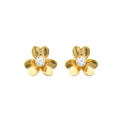 گوشواره میخی ونکلیف شکوفه (کم اجرت)