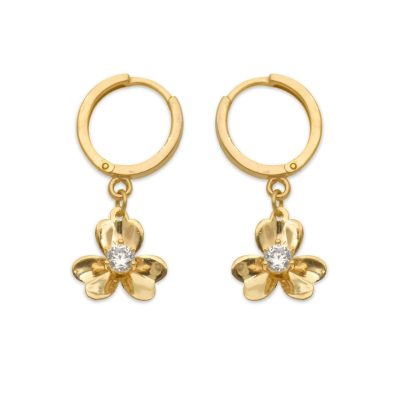 گوشواره حلقه ای ونکلیف شکوفه (کم اجرت)